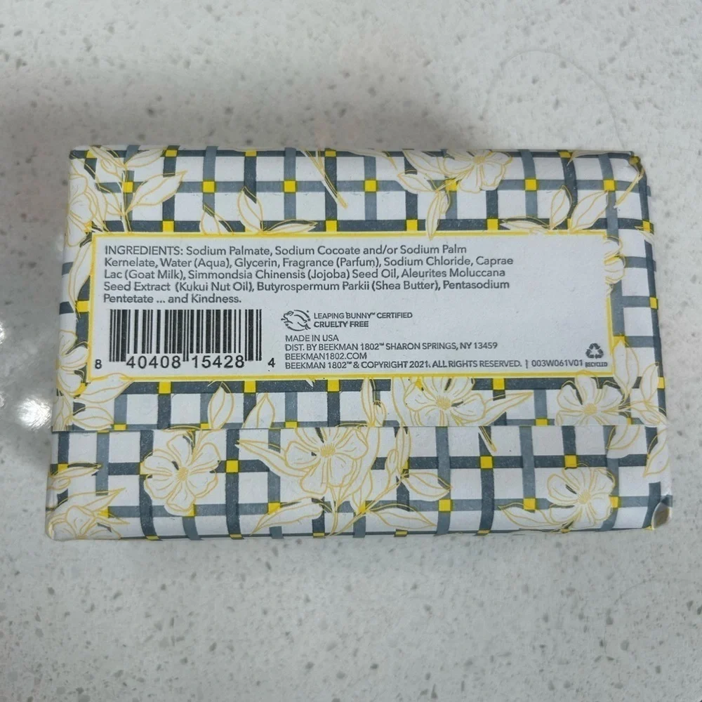 Beekman 1802 Jasmine Bloom Goat Milk Bar Soap Jumbo 9 Ozs New